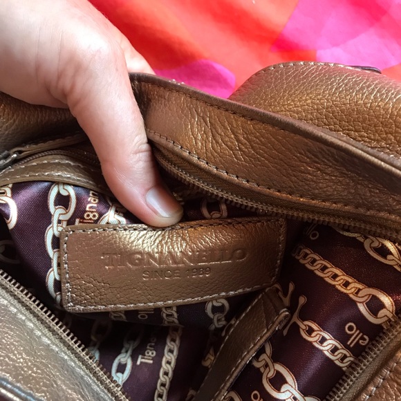 Tignanello Gold Leather Purse - Picture 7 of 9